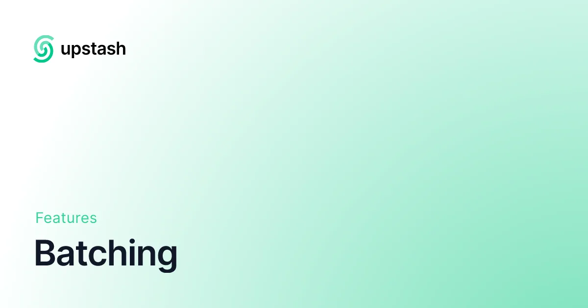 The QStash documentation card for batching.
